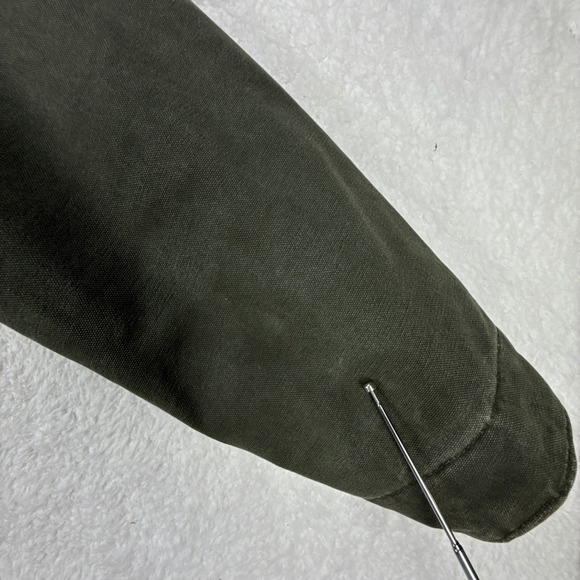 Carhartt Detroit Jacket Blanket Lined Mens Large J146 MOS Moss Green - Picture 10 of 11